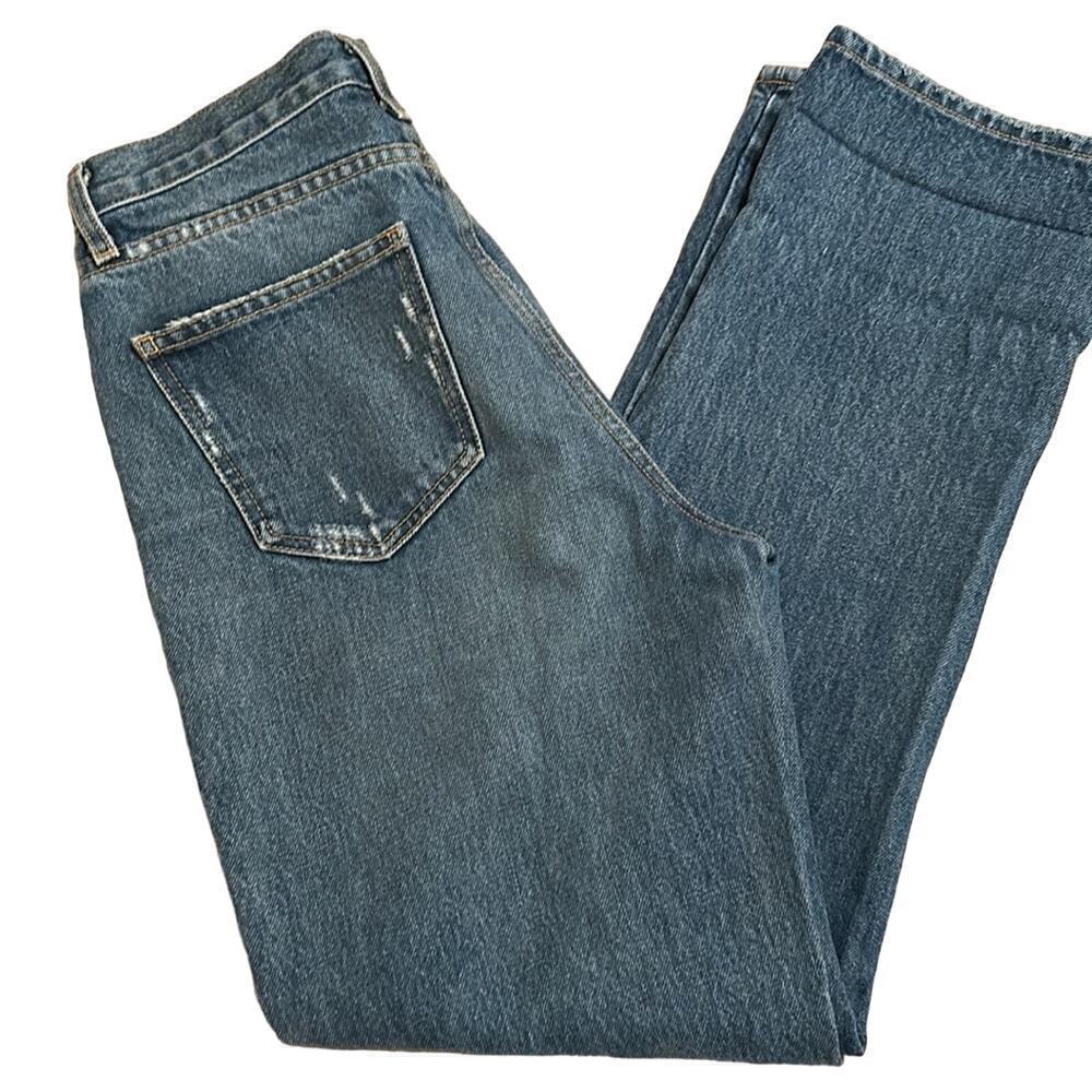 Carmar Women’s All Cotton High Rise Straight Leg Distressed Jeans Size 28 - Picture 8 of 8